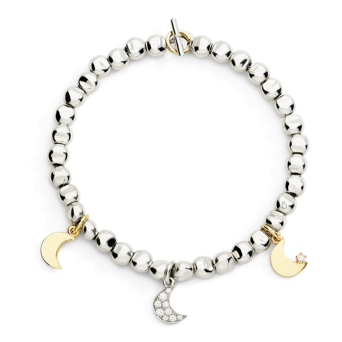 DoDo Armband Mini-Pepita (DBC6000-PEPIT-MIX9A) aus Gelbgold, Sterlingsilber, Edelstahl