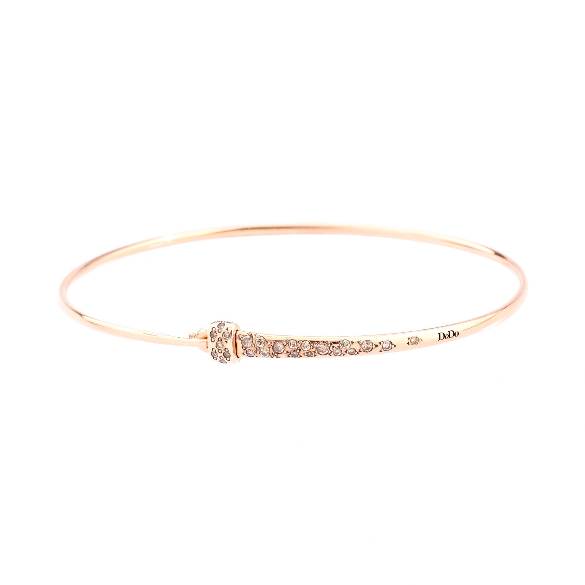 DoDo Armreif Essentials mit Stopper (DBC0006-BANGL-DBR9R) aus Roségold mit Diamant