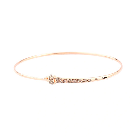 DoDo Armreif Essentials mit Stopper (DBC0006-BANGL-DBR9R) aus Roségold mit Diamant
