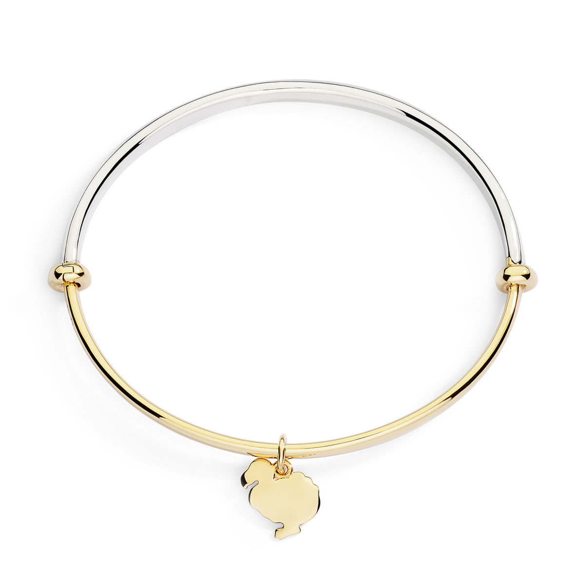 DoDo Armreif Pepita (DBC6011-ESSEN-00A9G) aus Gelbgold, Sterlingsilber