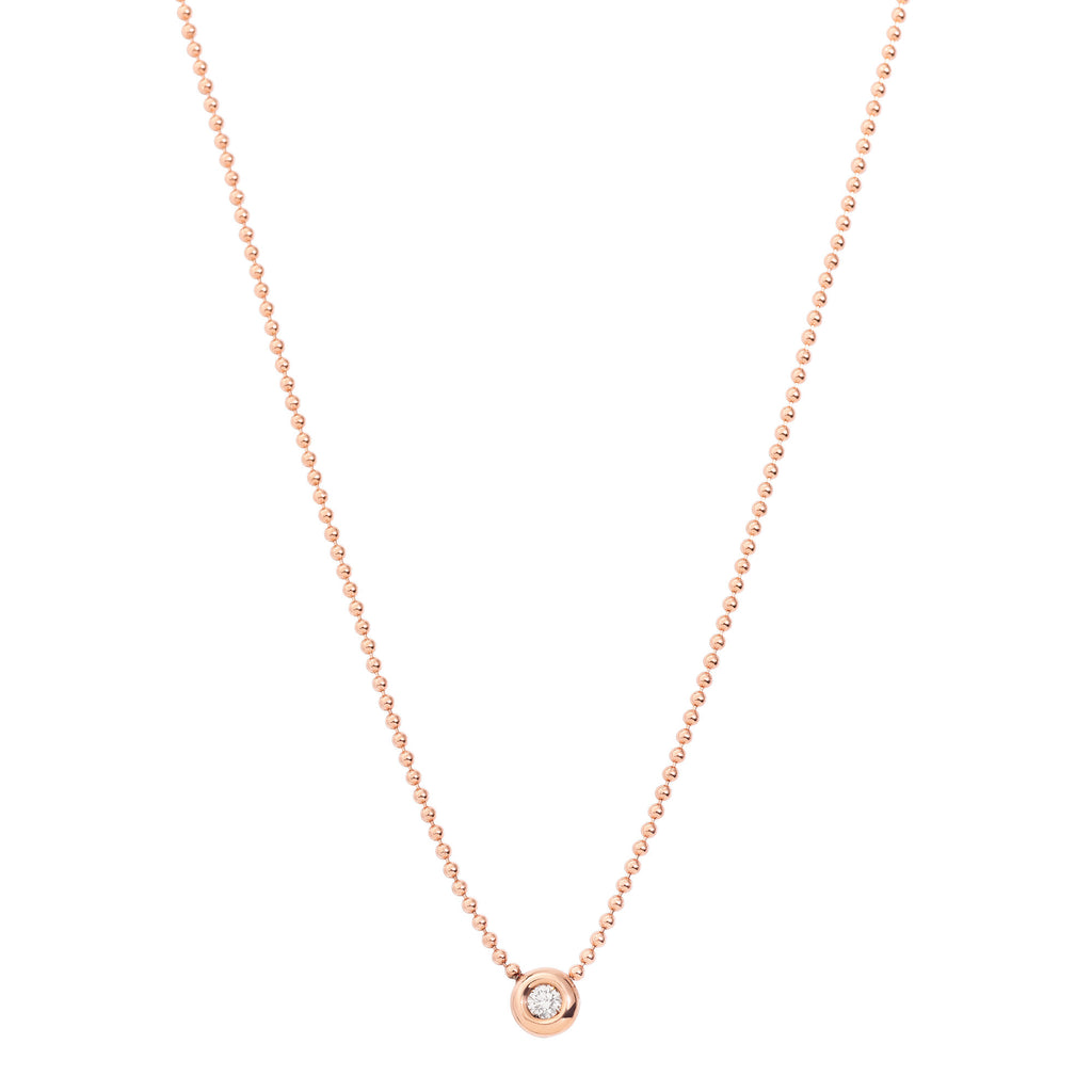 DoDo Collier Bollicine (DCC1002-BOLLI-DB09R) aus Roségold mit Diamant
