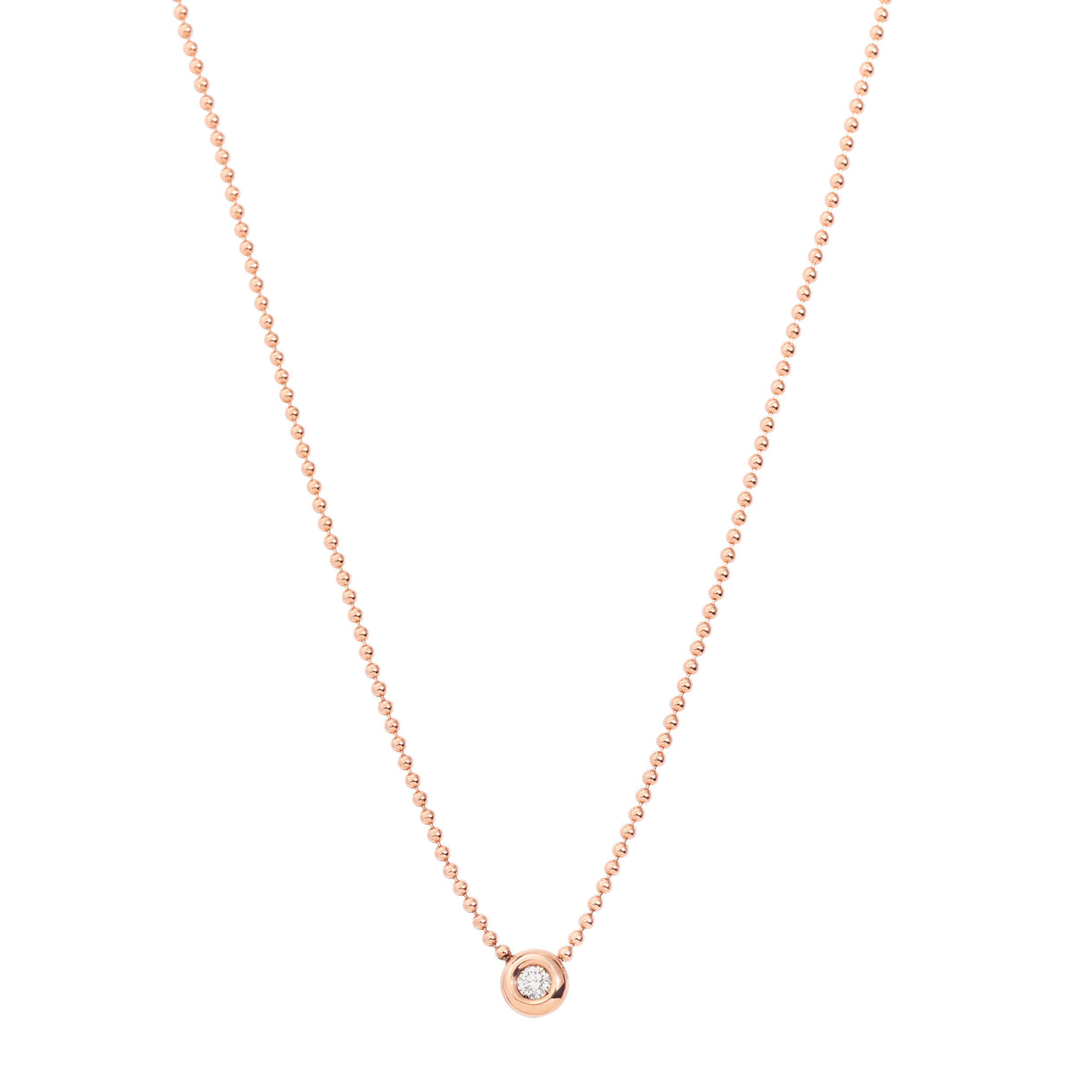 DoDo Collier Bollicine (DCC1002-BOLLI-DB09R) aus Roségold mit Diamant