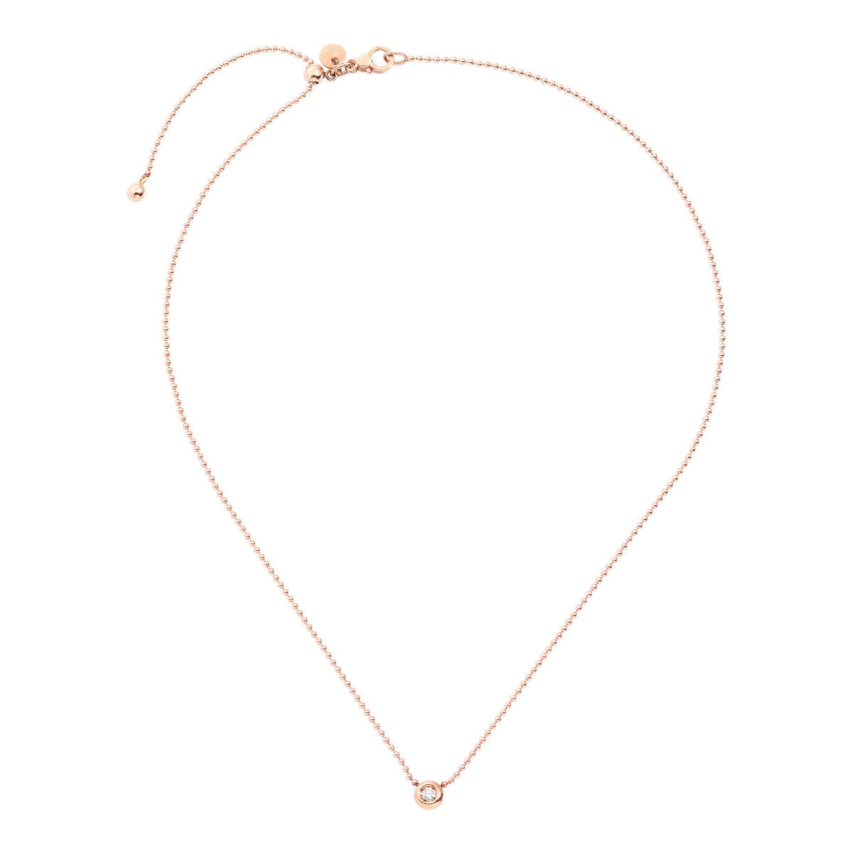 DoDo Collier Bollicine (DCC1002-BOLLI-DB09R) aus Roségold mit Diamant