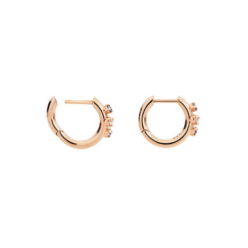 DoDo Creolen Essentials (DOC5003-UNIVE-ZSB9R) aus Roségold mit Diamant und Saphir