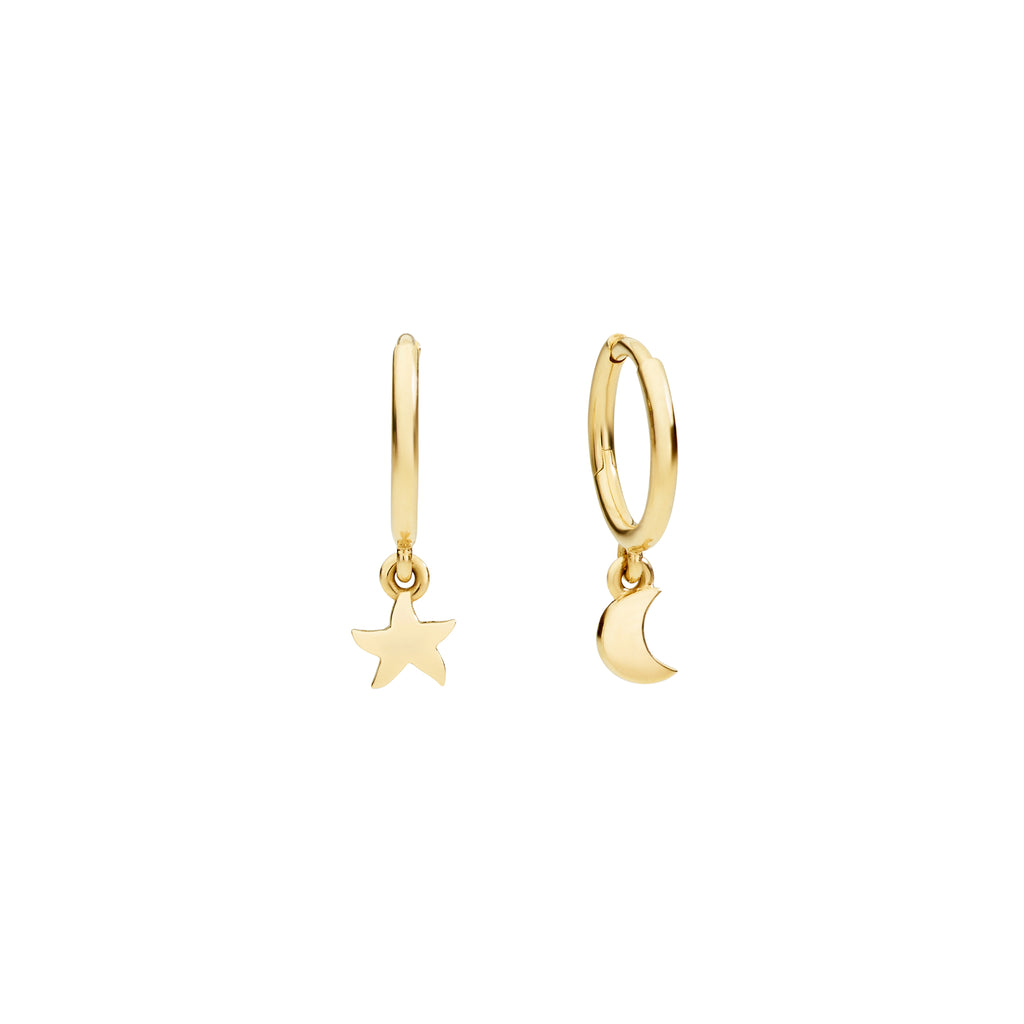 DoDo Creolen Stellina und Mond (DOC5032-UNIVE-0009G) aus Gelbgold