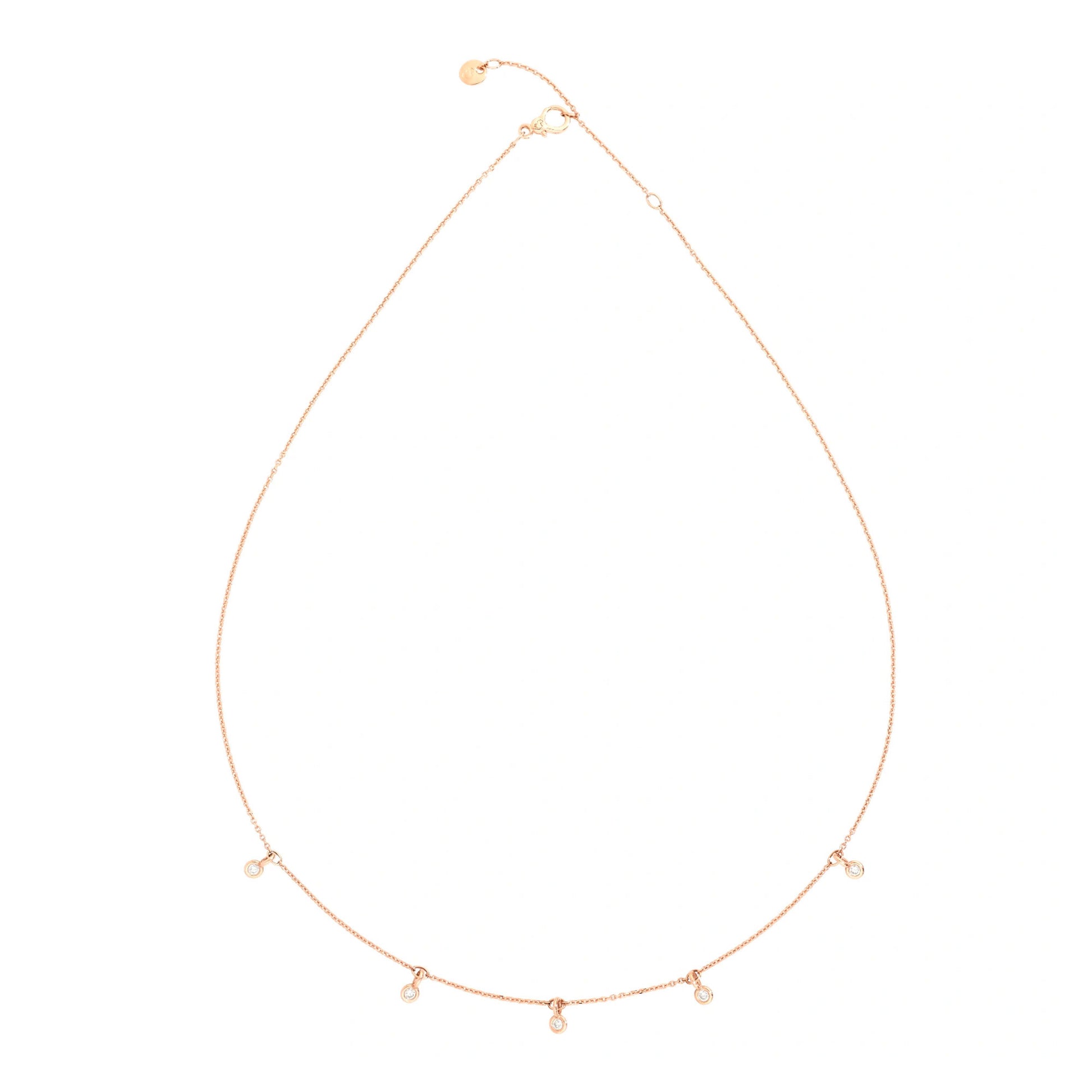 Halskette Essentials, Roségold • Diamant von DoDo (DCC2011-ESSEN-DB09R)