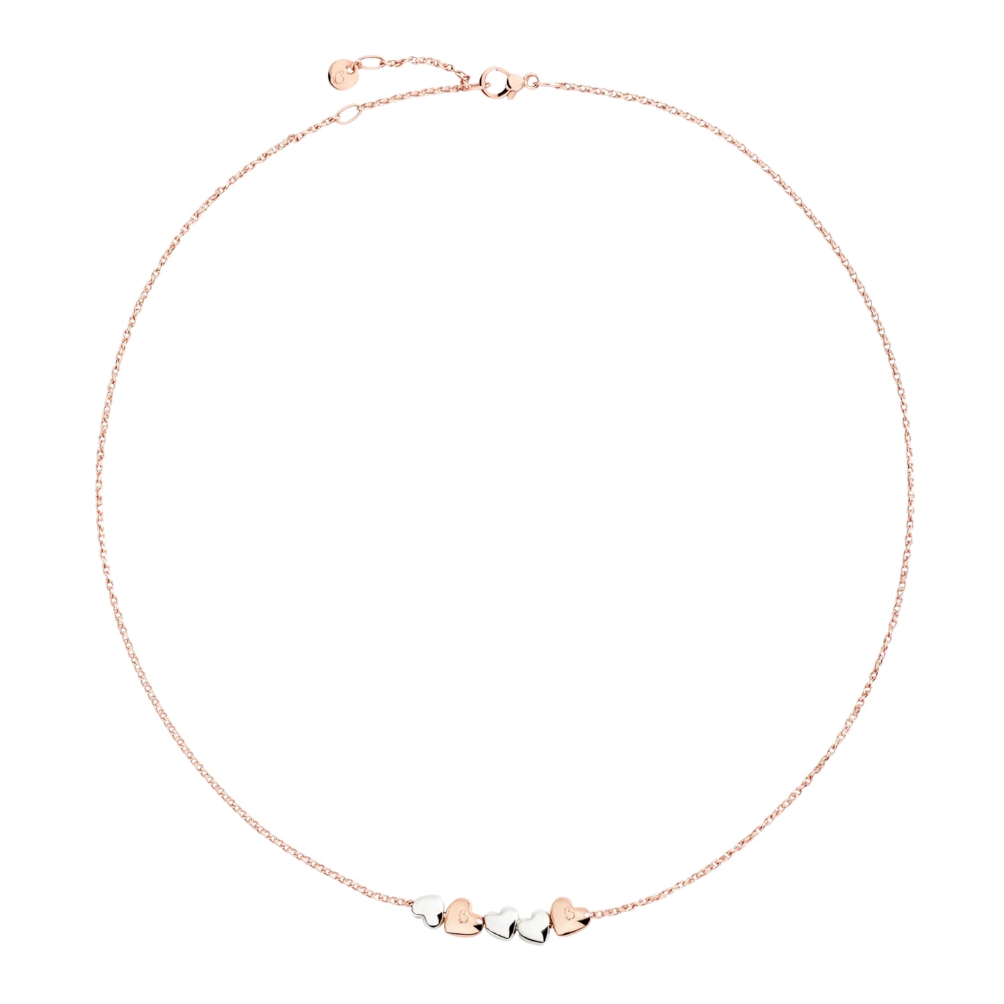 DoDo Halskette Herz aus Roségold und Silber (DCC5000-HEART-0009A) aus Bicolor-Gold