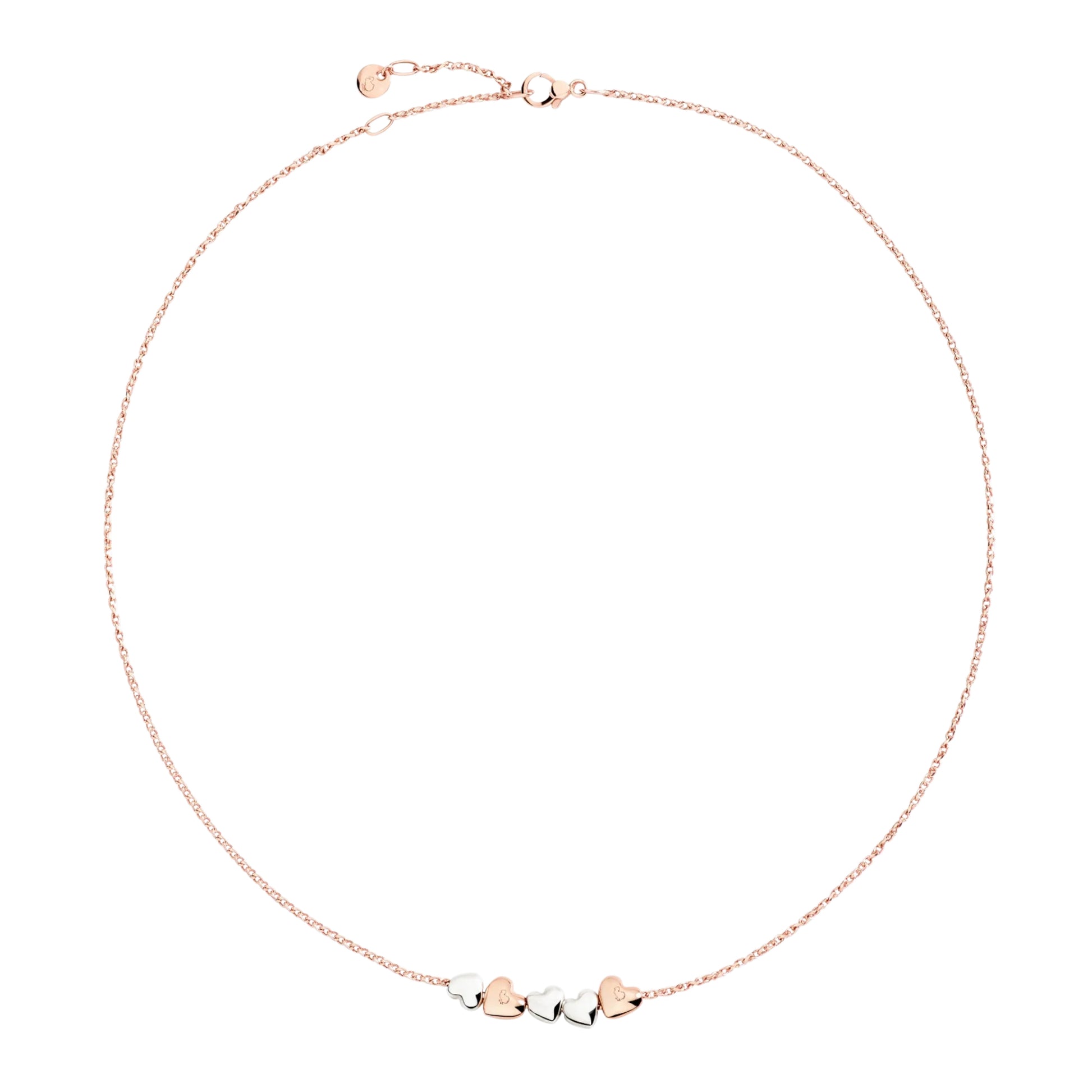 DoDo Halskette Herz aus Roségold und Silber (DCC5000-HEART-0009A) aus Bicolor-Gold