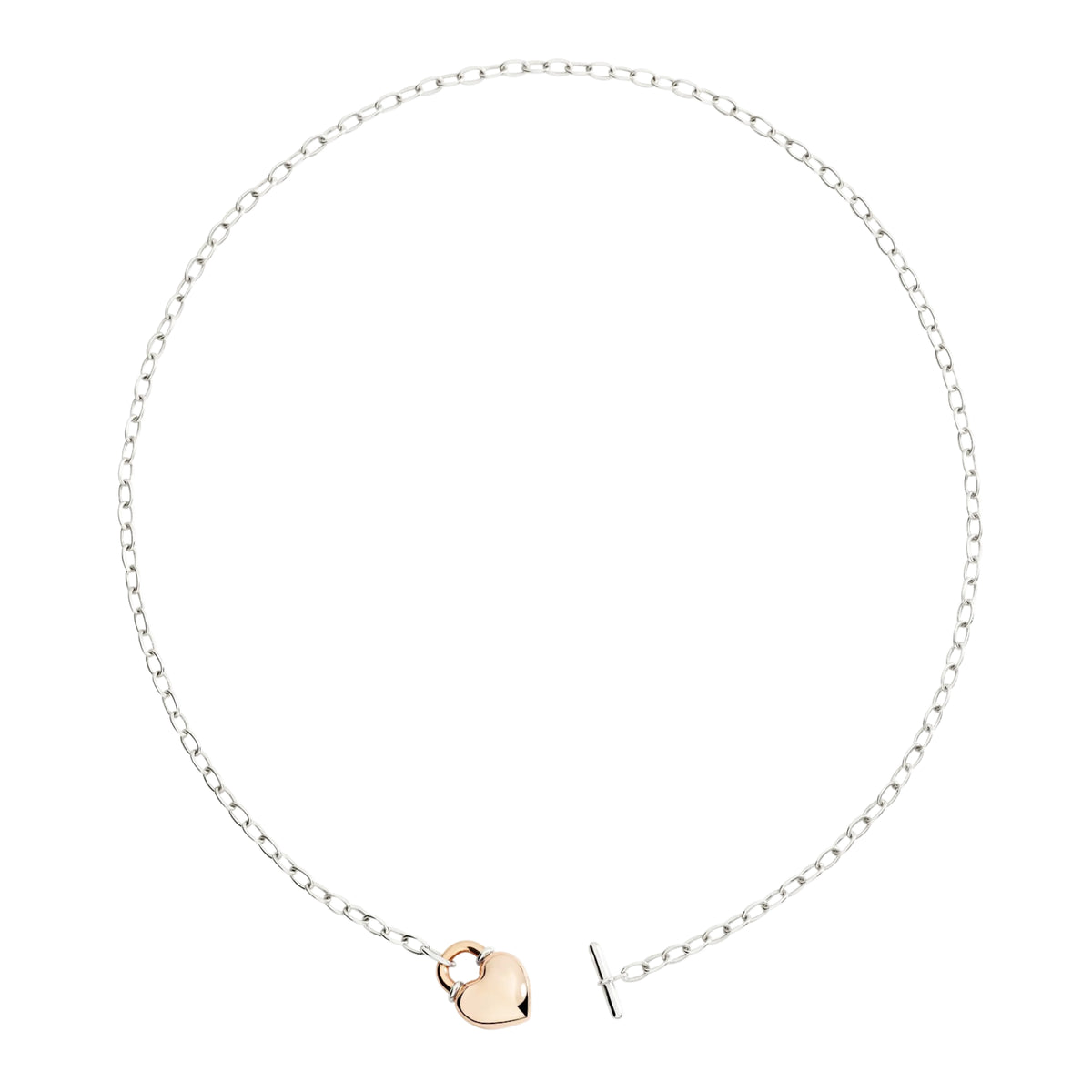 DoDo Halskette Herz aus Roségold und Silber (DCC5001-HEART-0009A) aus Bicolor-Gold