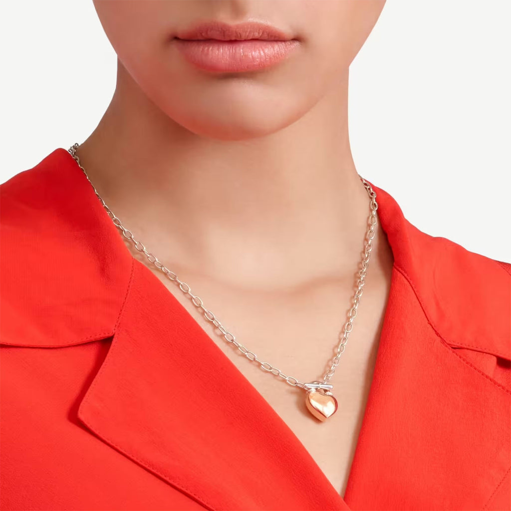 DoDo Halskette Herz aus Roségold und Silber (DCC5001-HEART-0009A) aus Bicolor-Gold