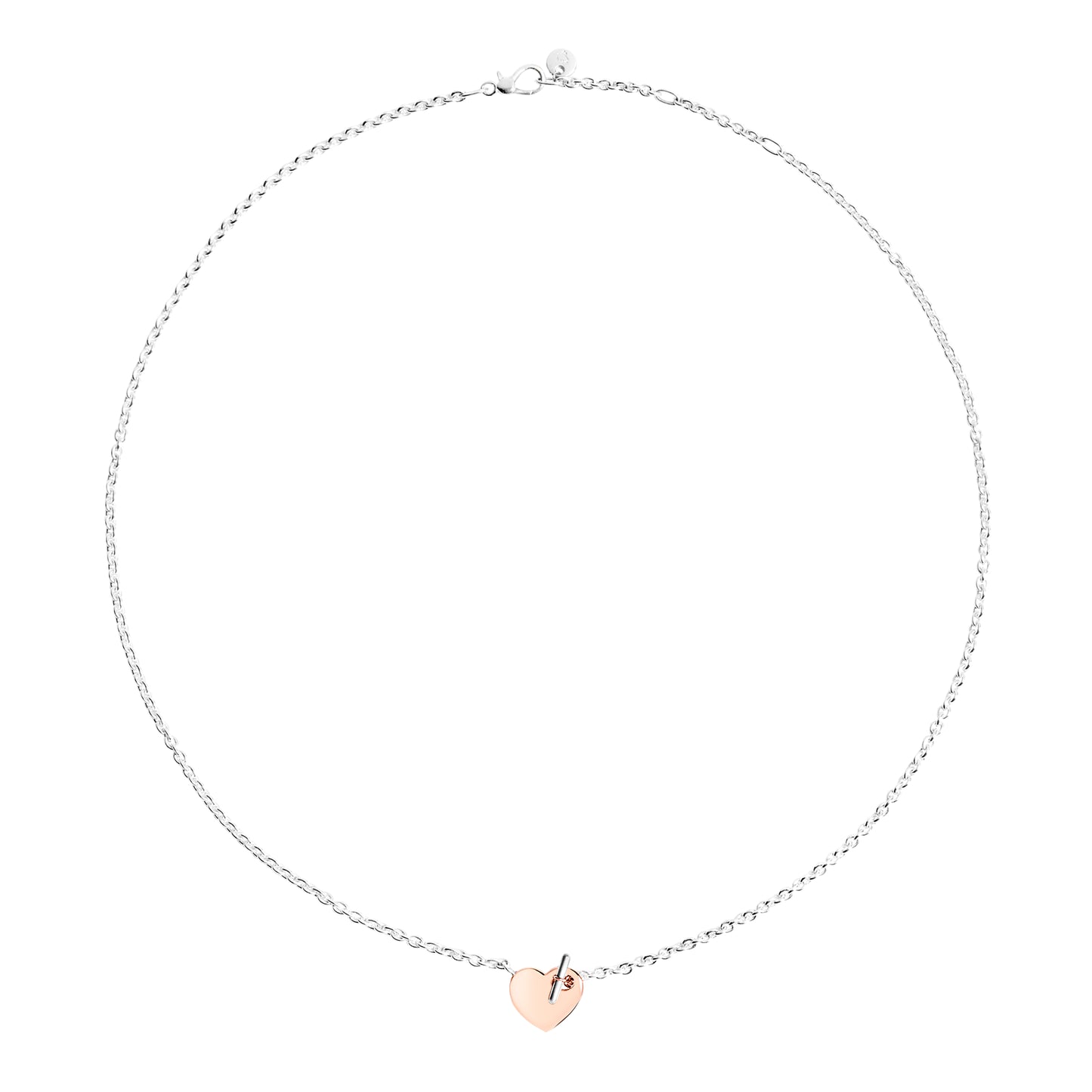 DoDo Halskette Herz T-Bar (DCC4002-HEART-0009A) aus Bicolor-Gold