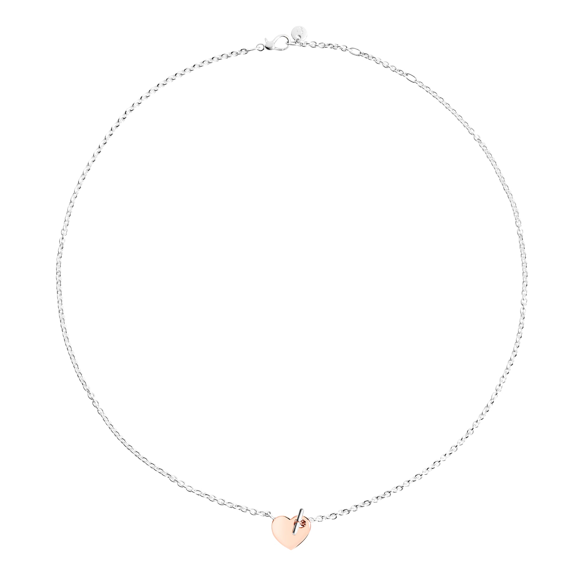 DoDo Halskette Herz T-Bar (DCC4002-HEART-0009A) aus Bicolor-Gold