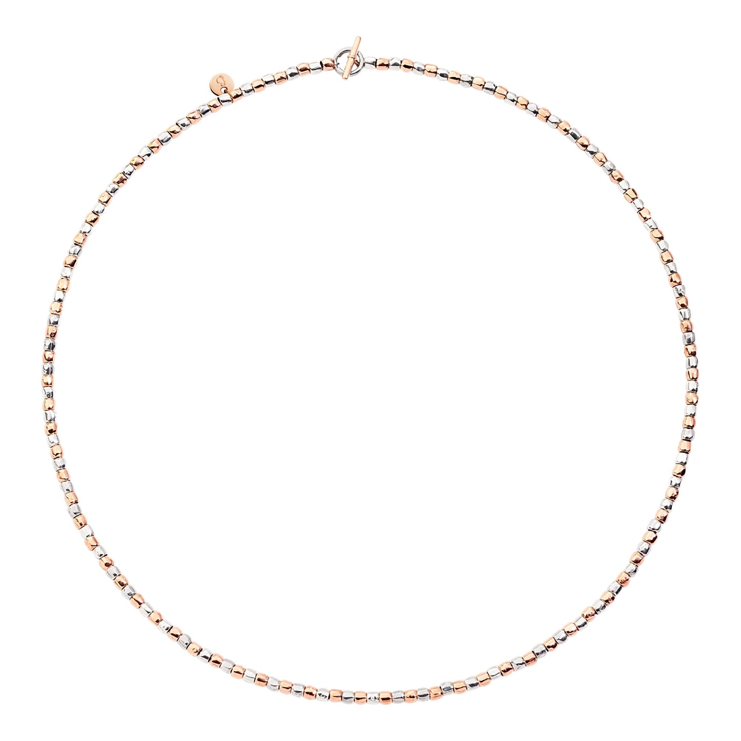 DoDo Halskette Mini-Granelli (DCC0002-GRANX-G9AMX) aus Bicolor-Gold