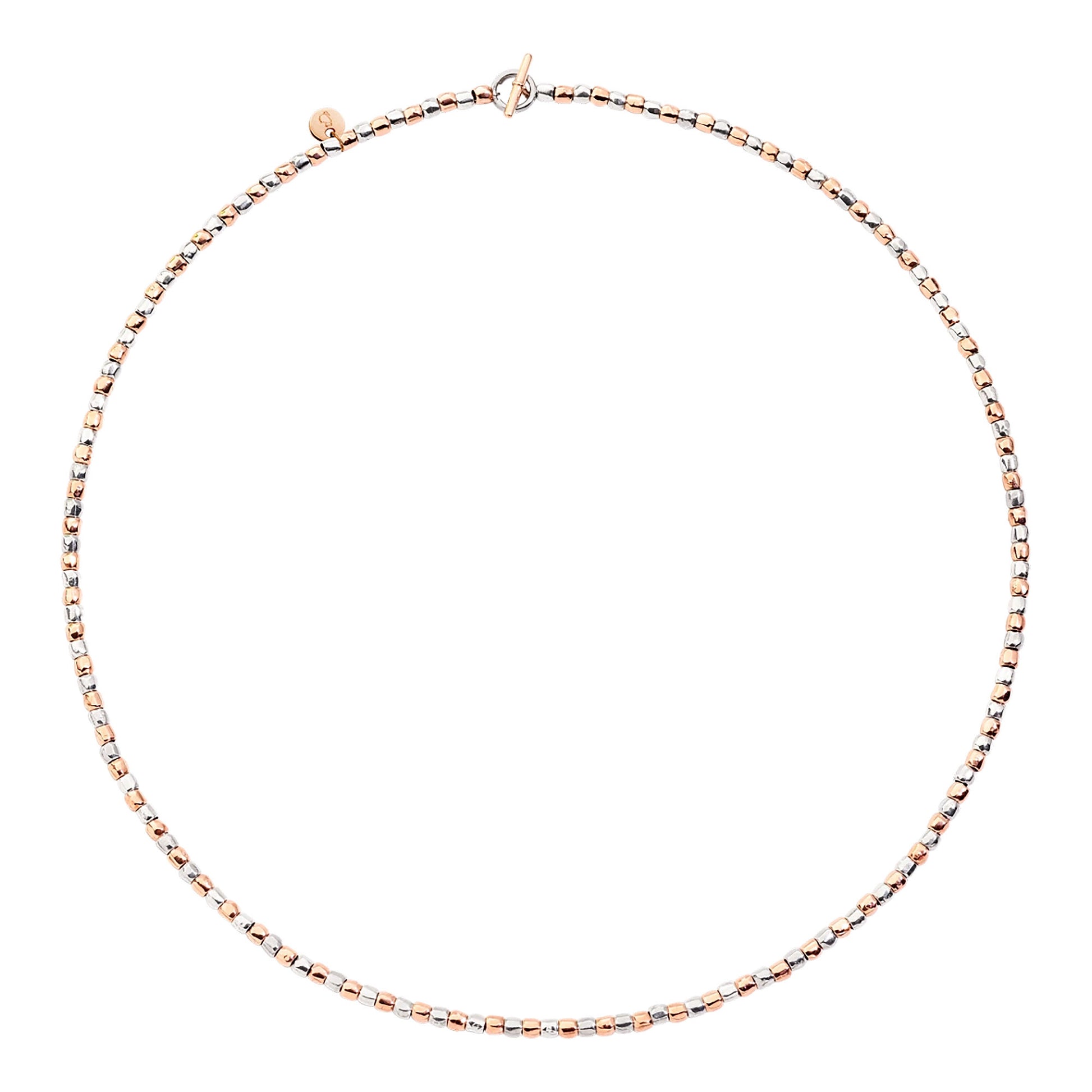 DoDo Halskette Mini-Granelli (DCC0002-GRANX-G9AMX) aus Bicolor-Gold