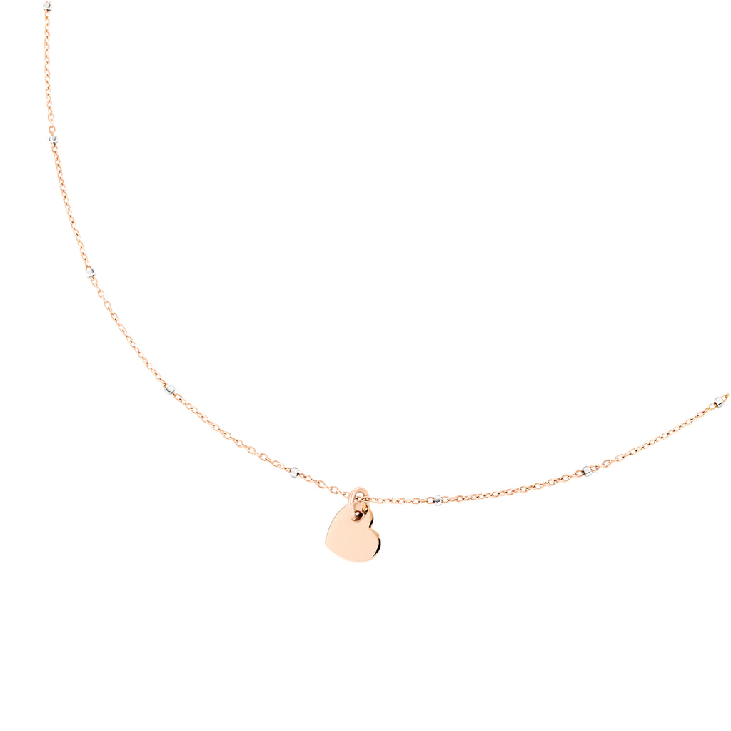 DoDo Halskette Mini-Herz (DCC4003-HEART-0009R) aus Bicolor-Gold