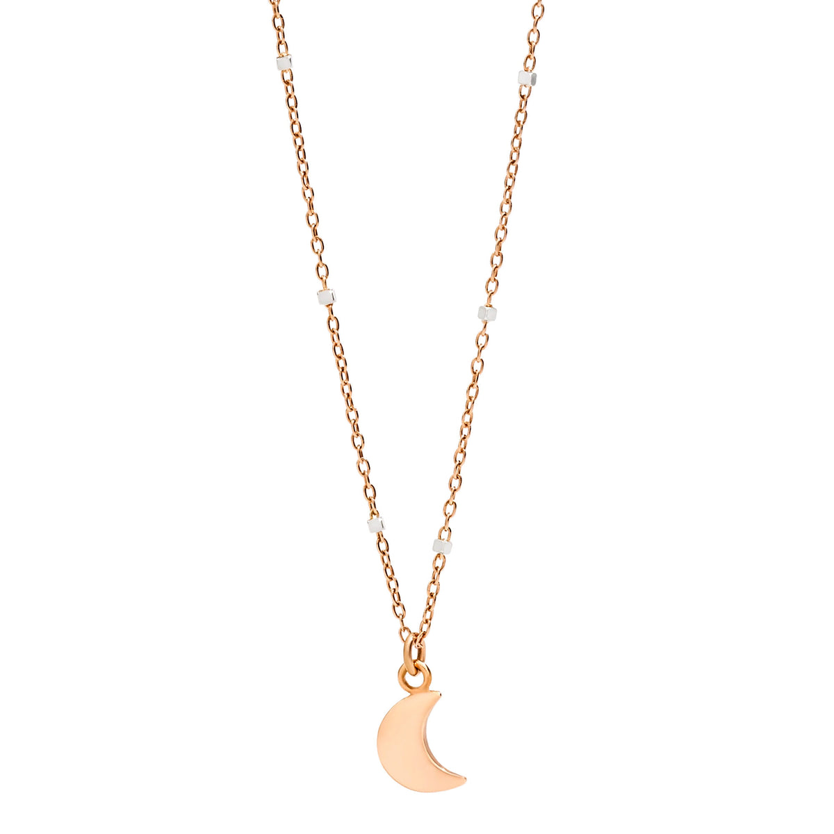 DoDo Halskette Mini-Mond (DCB9003-MOONX-0009R) aus Bicolor-Gold
