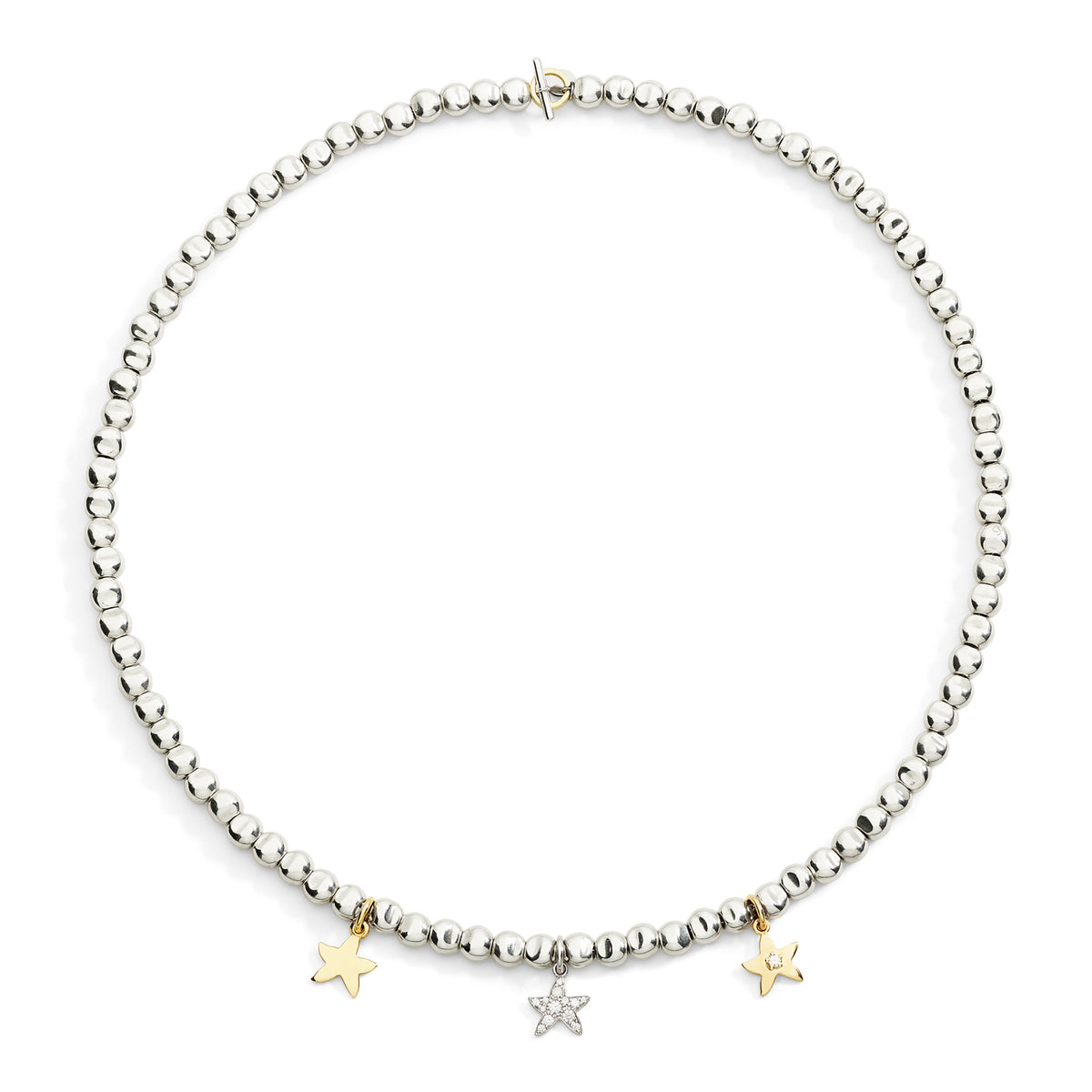 DoDo Halskette Mini-Pepita (DCC6001-PEPIT-MIX9A) aus Gelbgold, Sterlingsilber