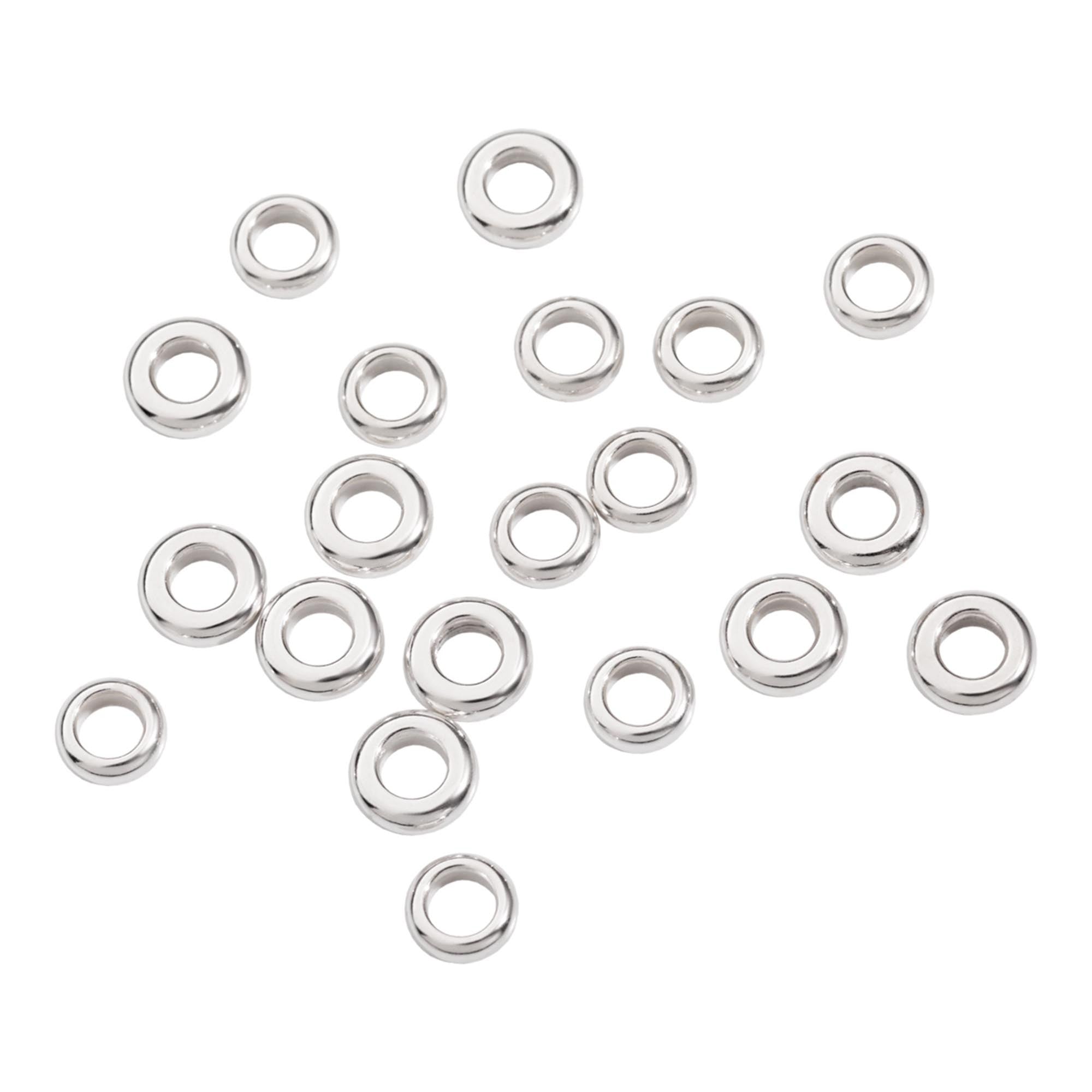 DoDo Komponenten Rondelle (DUA6002-RON20-000AG) aus Sterlingsilber