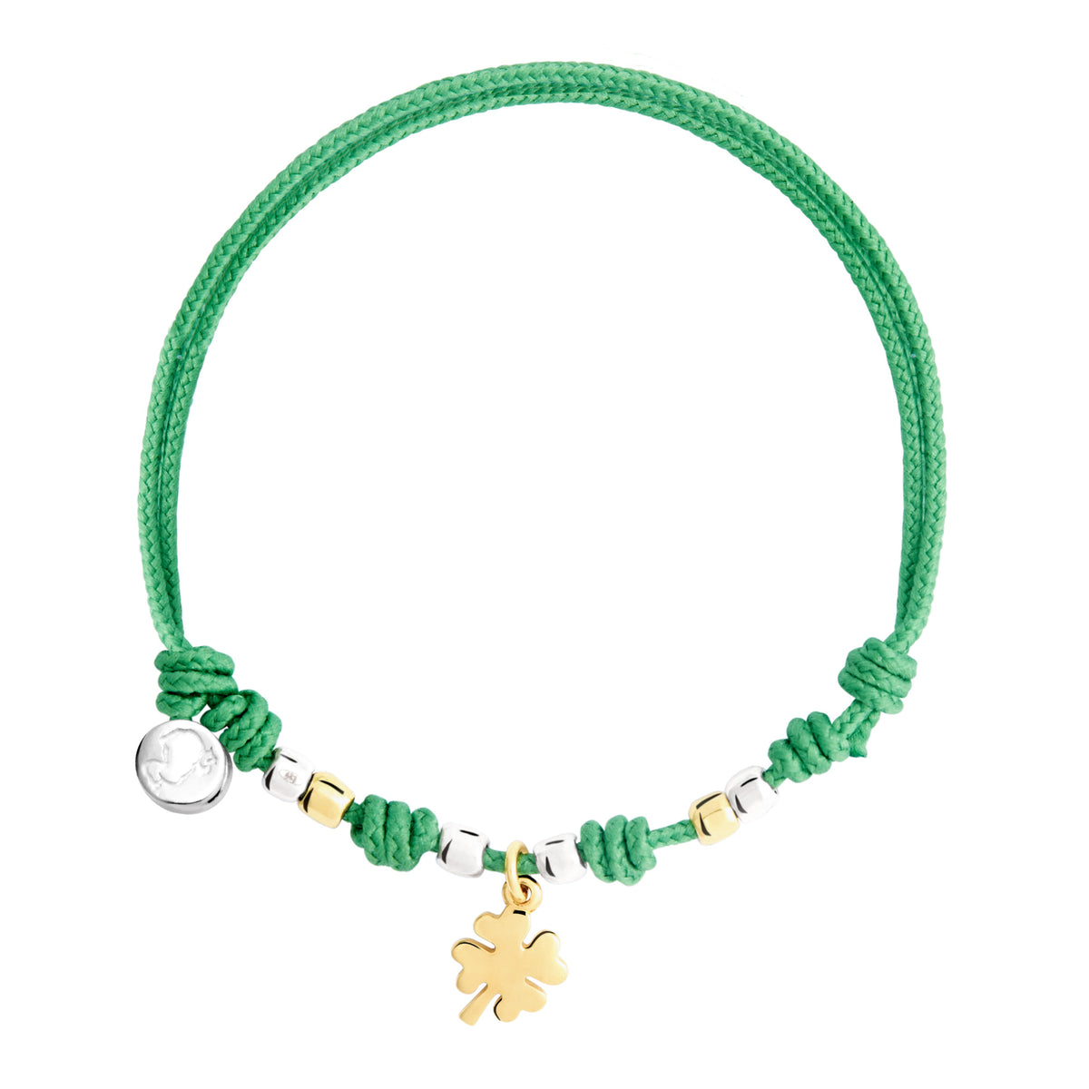 DoDo Kordelarmband Kleeblatt (DBC4005-PADQD-VE0OA) aus Bicolor-Gold
