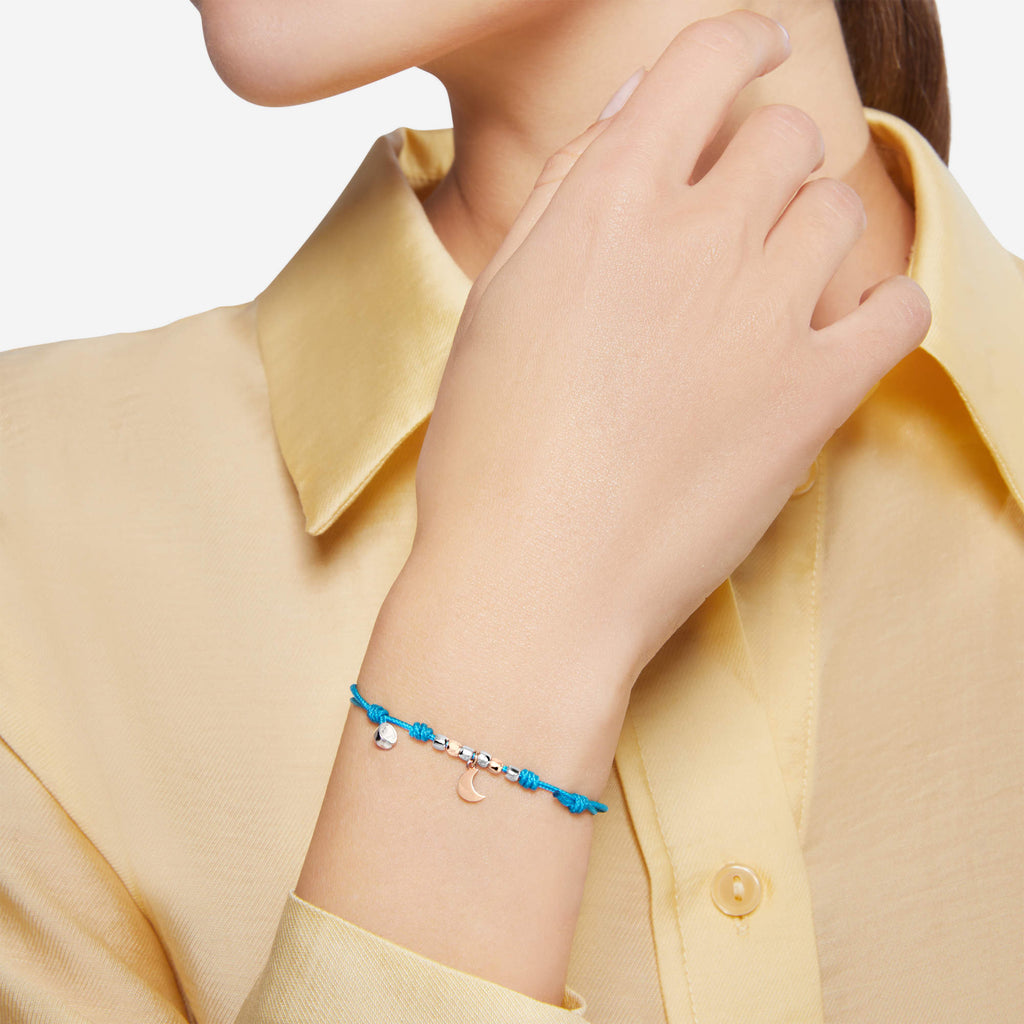 DoDo Kordelarmband Mond (DBC4006-PADMO-TU09A) aus Bicolor-Gold