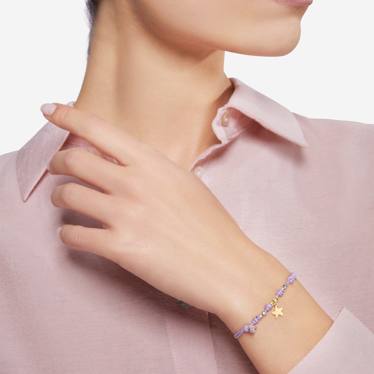DoDo Kordelarmband Stellina (DBC4007-PADST-LI0OA) aus Bicolor-Gold