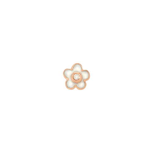 DoDo Ohrring Blume (DHC3003-FLOWS-EBB9R) aus Roségold mit Diamant und Perlmutt