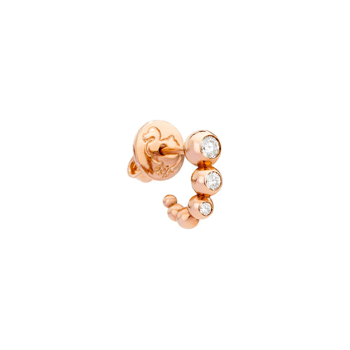 DoDo Ohrring Bollicine (DHC1001-BOLLI-DB09R) aus Roségold mit Diamant