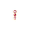 DoDo Ohrring Bollicine (DHC3005-BOLLI-ZRI9R) aus Roségold mit Amethyst, Rubin und Saphir