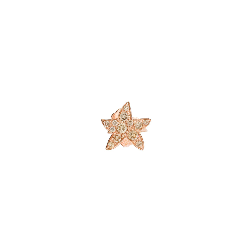 DoDo Ohrring Stellina mit Edelsteinen (DHB5001-STARS-DBR9R) aus Roségold mit Diamant