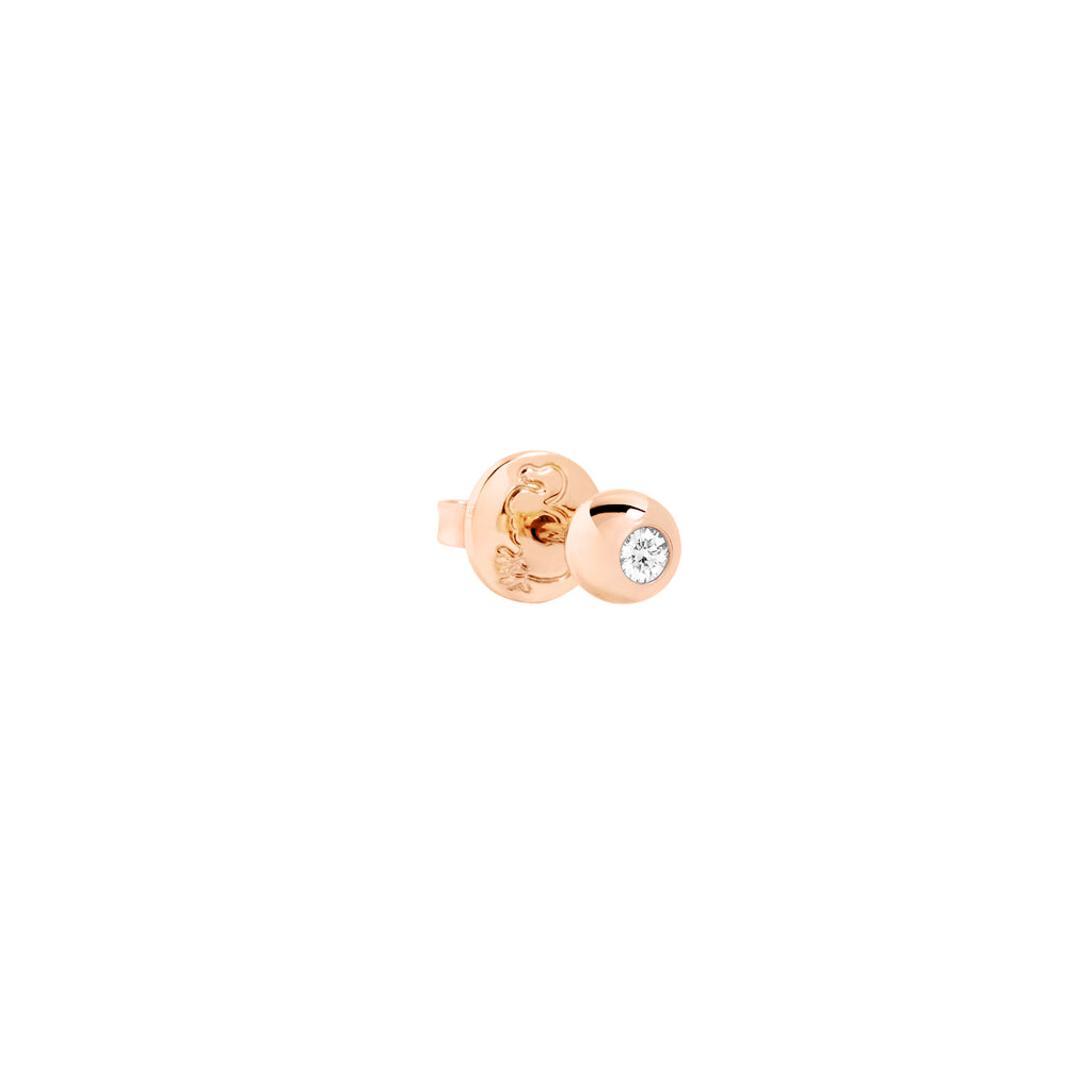 DoDo Ohrstecker Bollicine (DOC5030-BOLLI-DB09R) aus Roségold mit Diamant