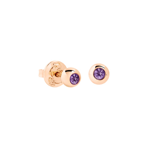 DoDo Ohrstecker Bollicine Roségold und Amethyst (DHC4001-BOLLI-IY09R) aus Roségold mit Amethyst