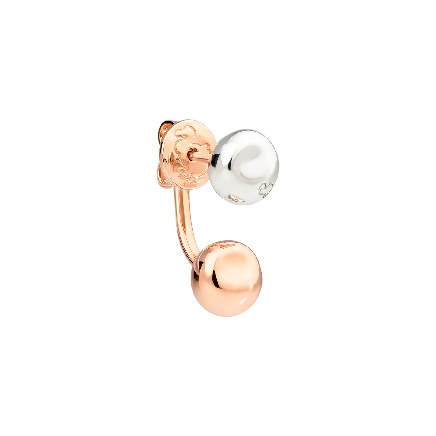 DoDo Piercing-Ohrstecker Pepita (DHC1010-PEPIT-0009A) aus Bicolor-Gold