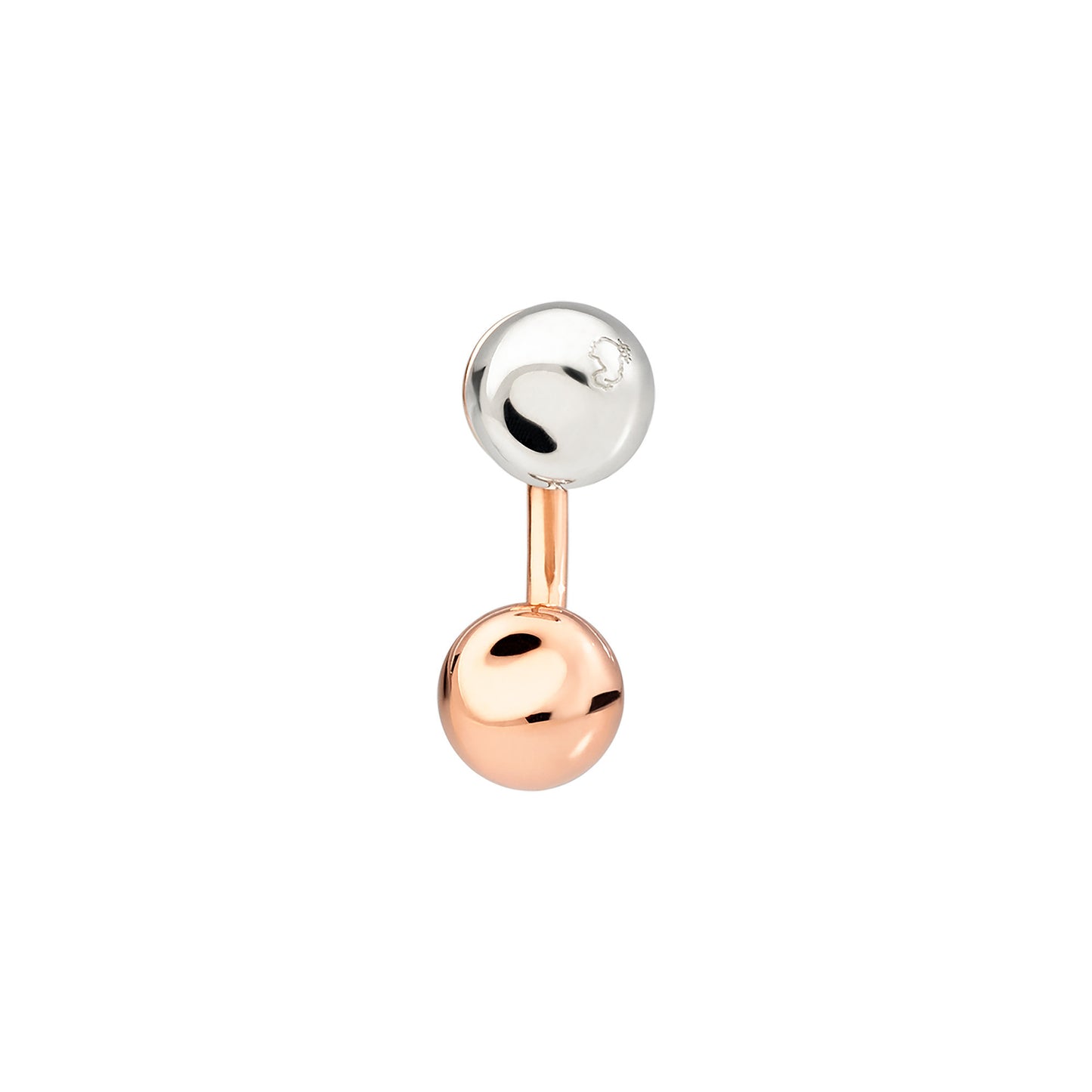 DoDo Piercing-Ohrstecker Pepita (DHC1010-PEPIT-0009A) aus Bicolor-Gold