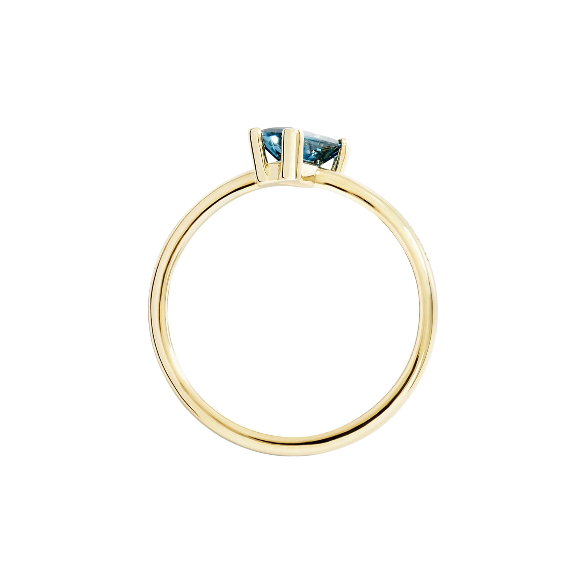 DoDo Ring Baguetteschliff London Blue Topas (DAC5005-FCUTS-TL09G-52) aus Gelbgold mit Topas