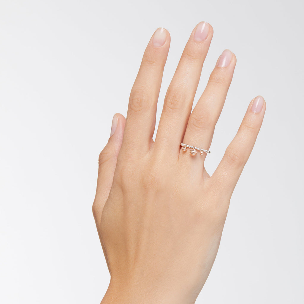DoDo Ring Bollicine (DAC0001-BOLLI-0009A) aus Roségold, Sterlingsilber