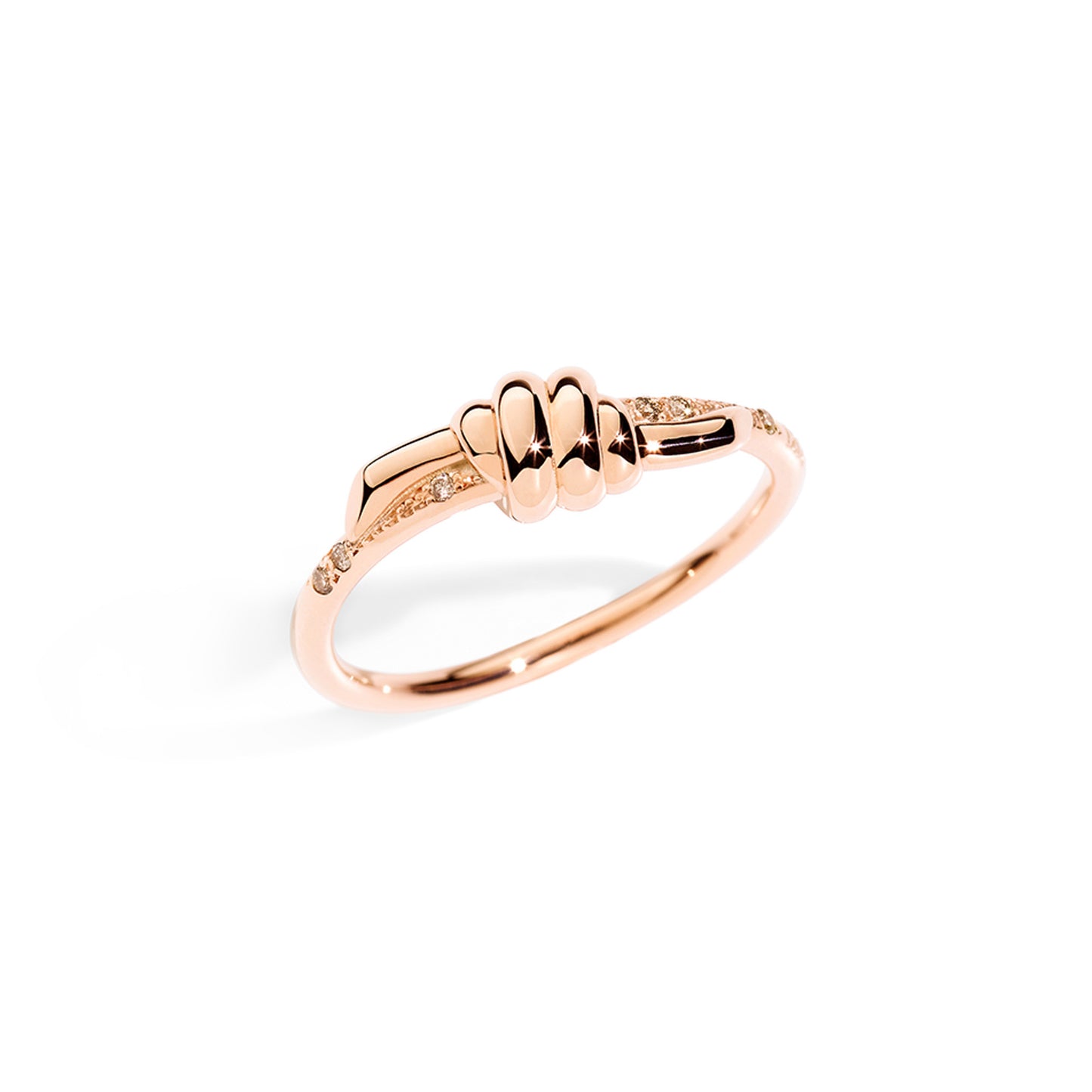 DoDo Ring Nodo (DAB9003-KNOT0-DBR9R) aus Roségold mit Diamant
