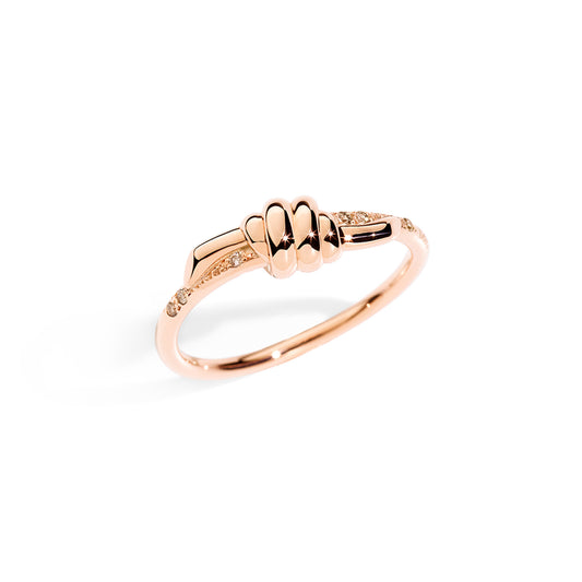 DoDo Ring Nodo (DAB9003-KNOT0-DBR9R) aus Roségold mit Diamant