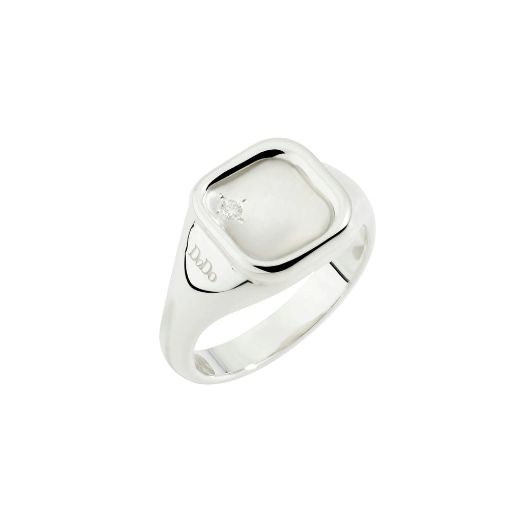 DoDo Ring Sigel Essentials (DAC5001-SIGNE-DB0AG) aus Silber mit Diamant
