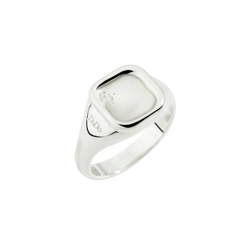 DoDo Ring Sigel Essentials (DAC5001-SIGNE-DB0AG) aus Silber mit Diamant
