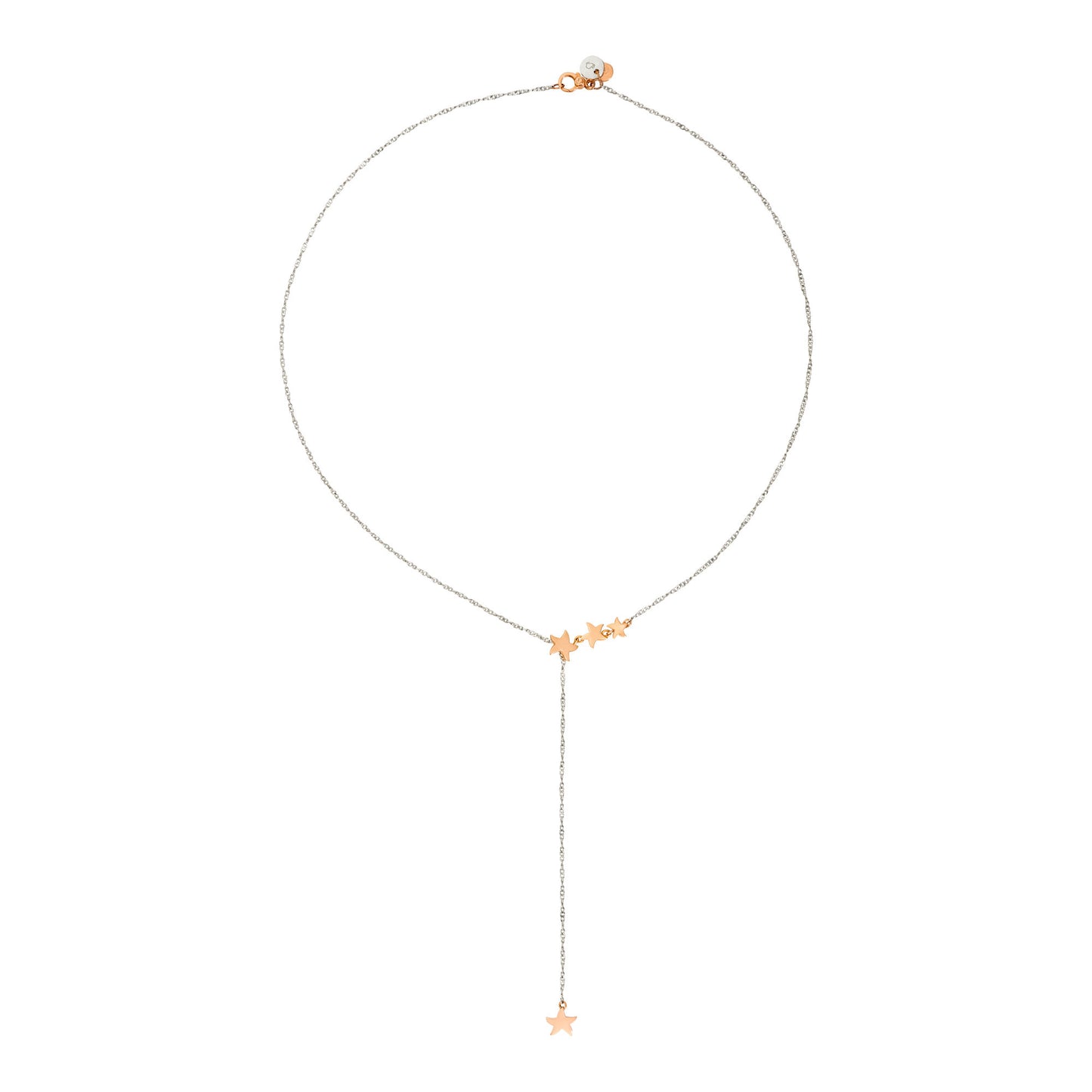 DoDo Y-Halskette Stellina (DCC1009-STAR4-0009R) aus Bicolor-Gold
