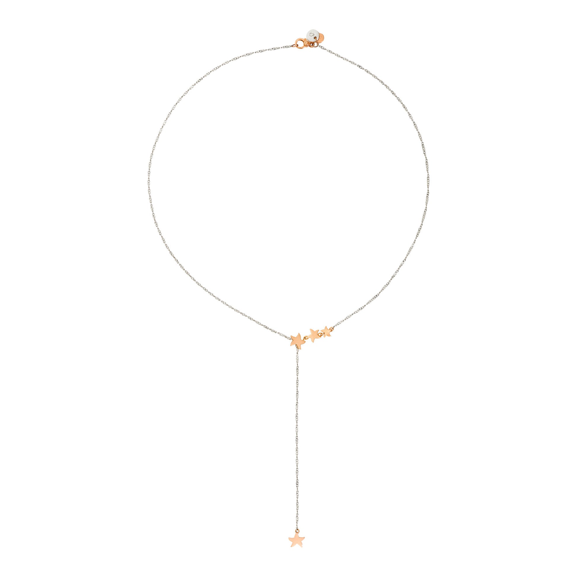 DoDo Y-Halskette Stellina (DCC1009-STAR4-0009R) aus Bicolor-Gold
