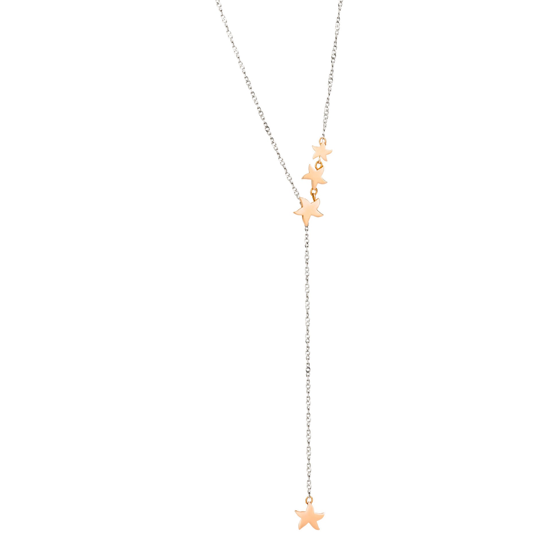 DoDo Y-Halskette Stellina (DCC1009-STAR4-0009R) aus Bicolor-Gold