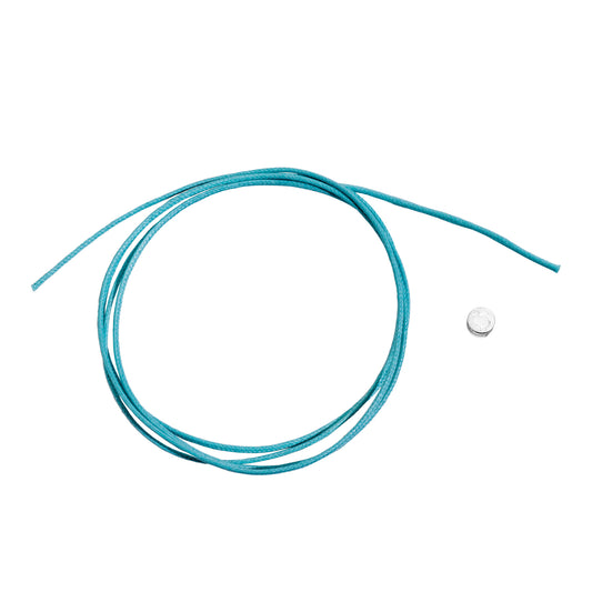 Dünne Kordel, Silber • Türkis von DoDo (DDA6005-CORDS-CELAG)