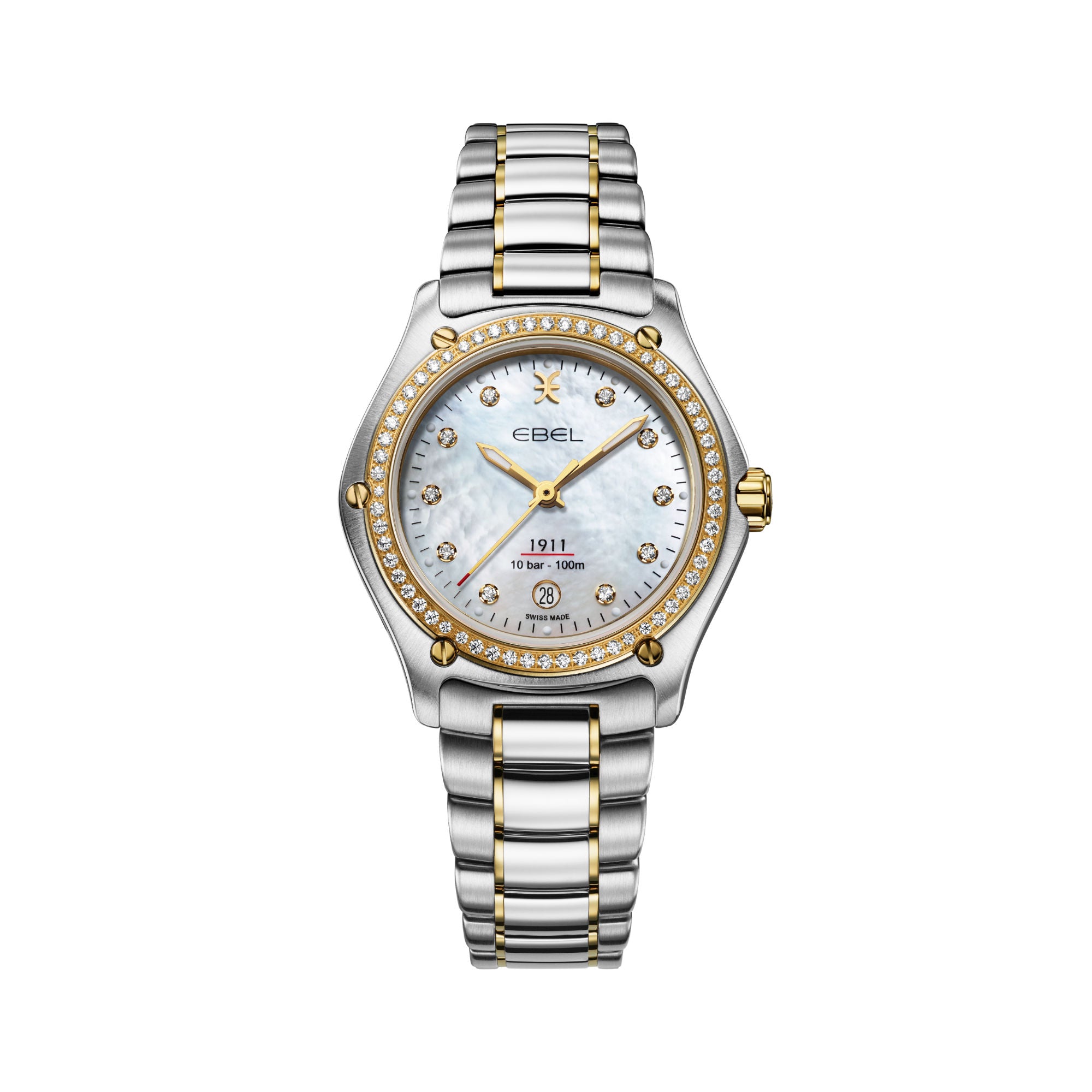 EBEL 1911 (1216575) aus Gelbgold, Edelstahl mit Diamant und Perlmutt