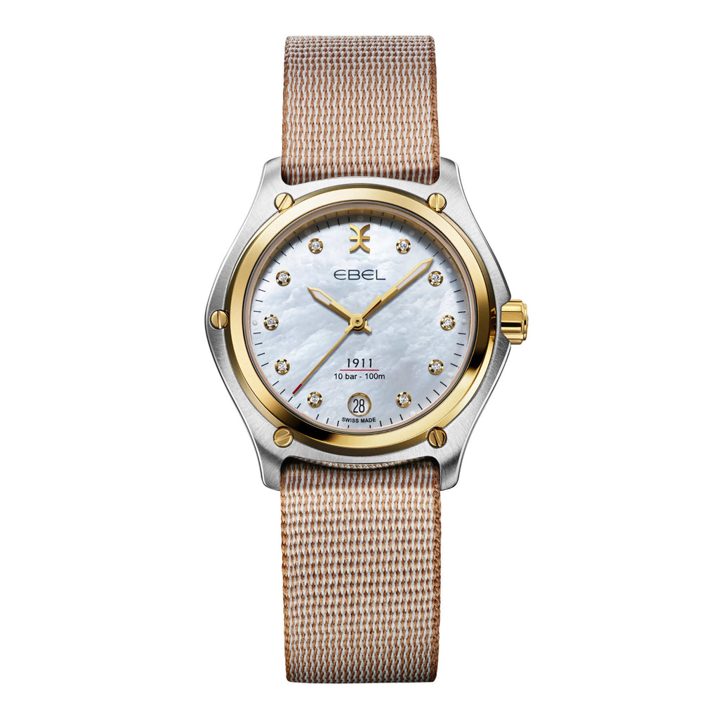 EBEL 1911 (1216580) aus Gelbgold, Edelstahl mit Diamant und Perlmutt