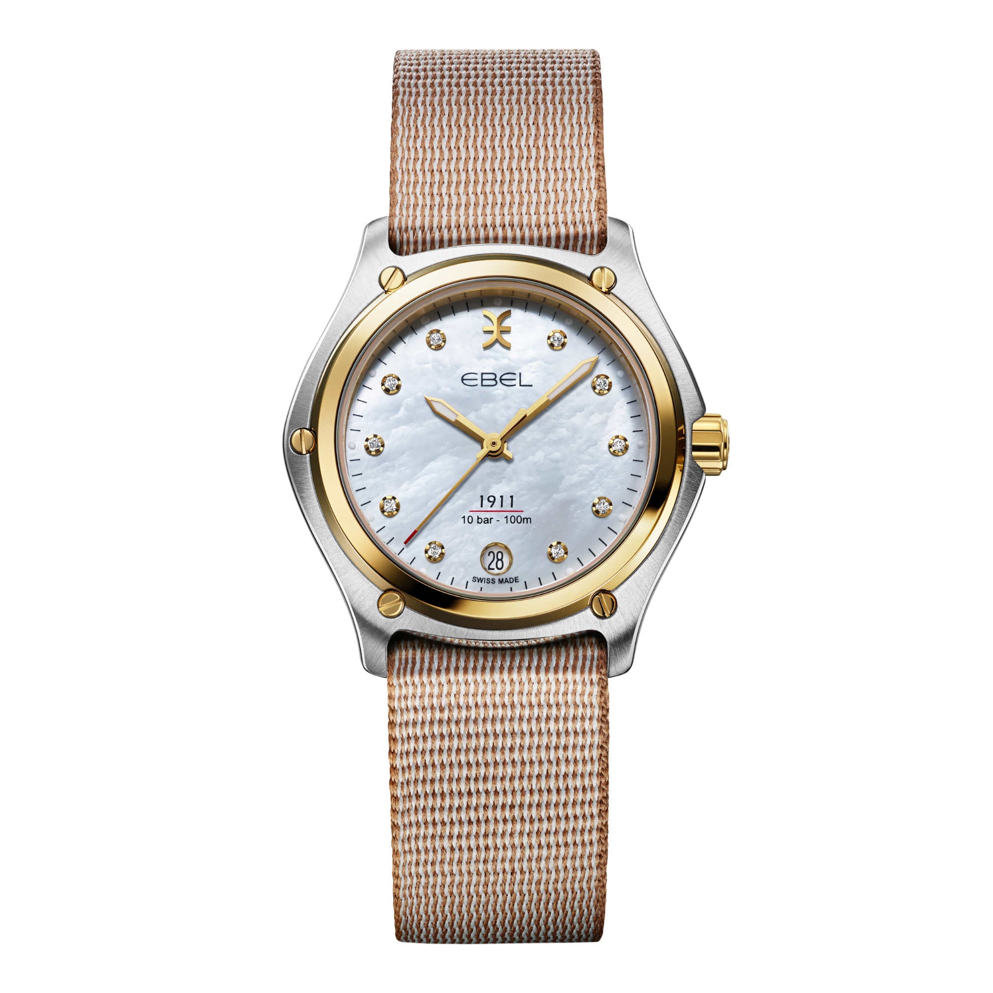 EBEL 1911 (1216580) aus Gelbgold, Edelstahl mit Diamant und Perlmutt