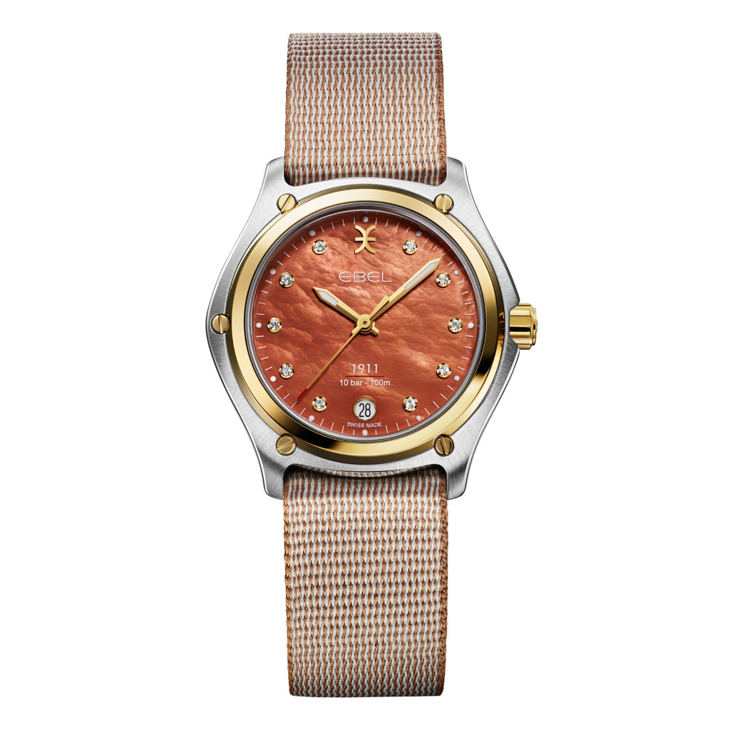 EBEL 1911 (1216581) aus Gelbgold, Edelstahl mit Diamant und Perlmutt