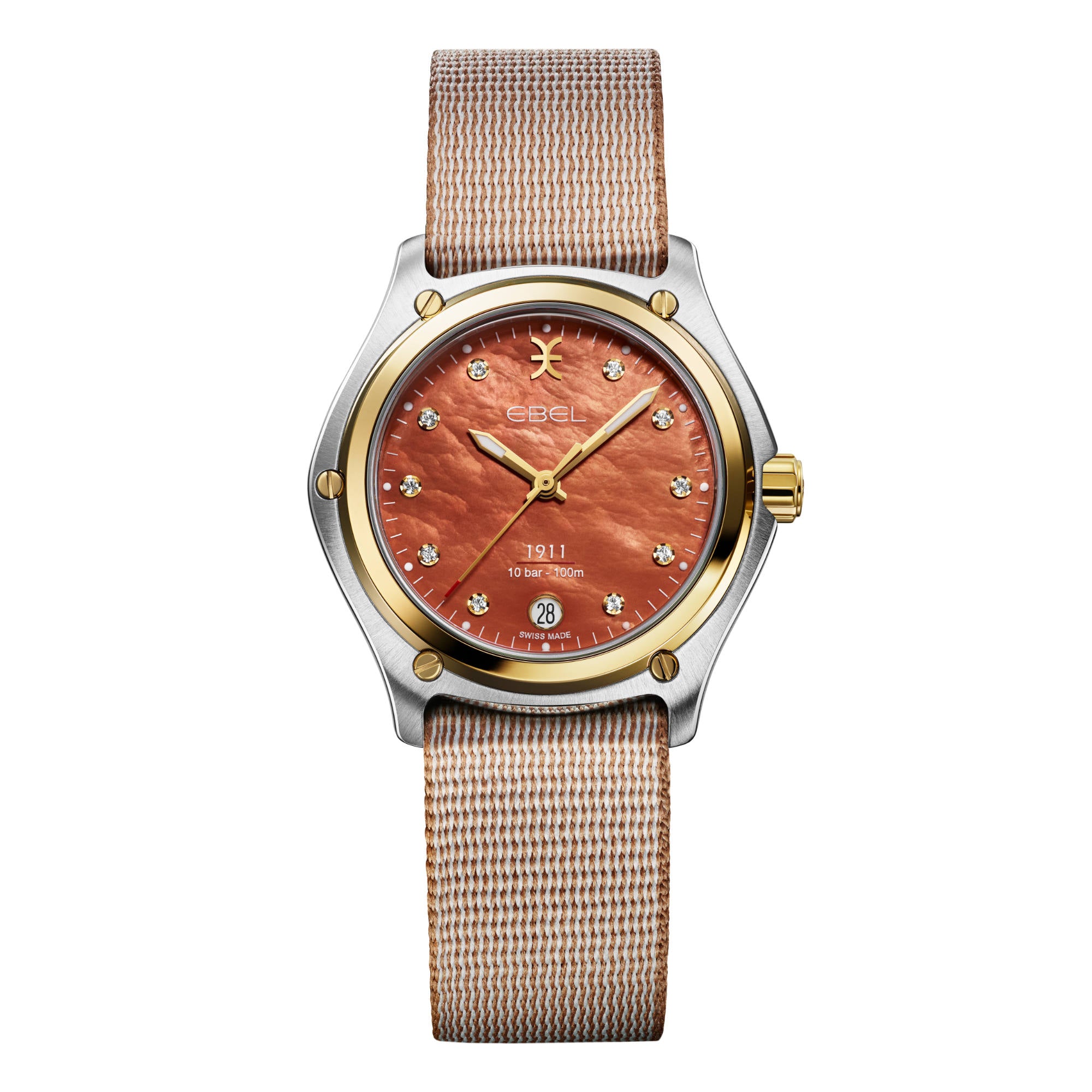 EBEL 1911 (1216581) aus Gelbgold, Edelstahl mit Diamant und Perlmutt
