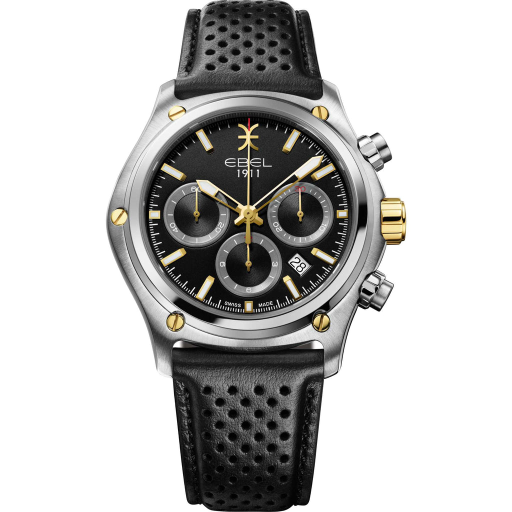 EBEL 1911 (1216619) aus Gelbgold, Leder, Edelstahl