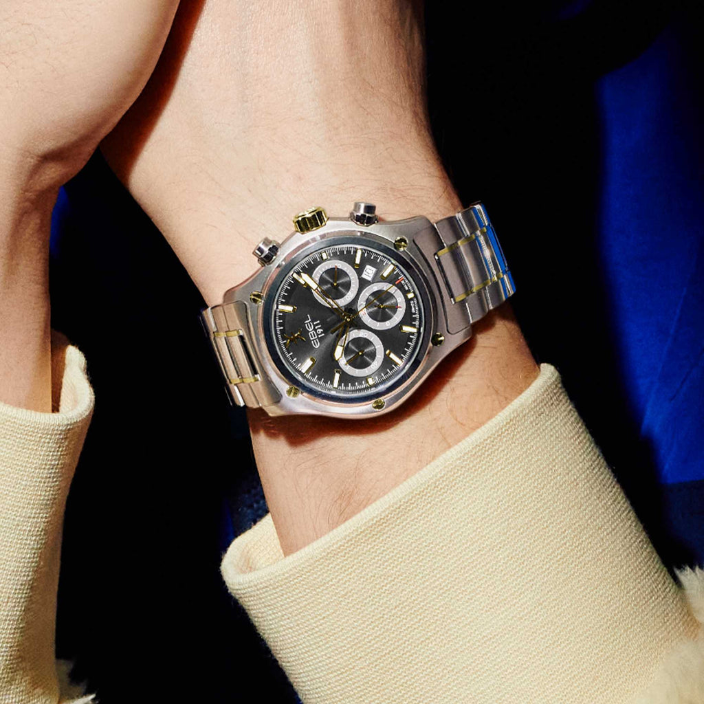 EBEL 1911 (1216619) aus Gelbgold, Leder, Edelstahl